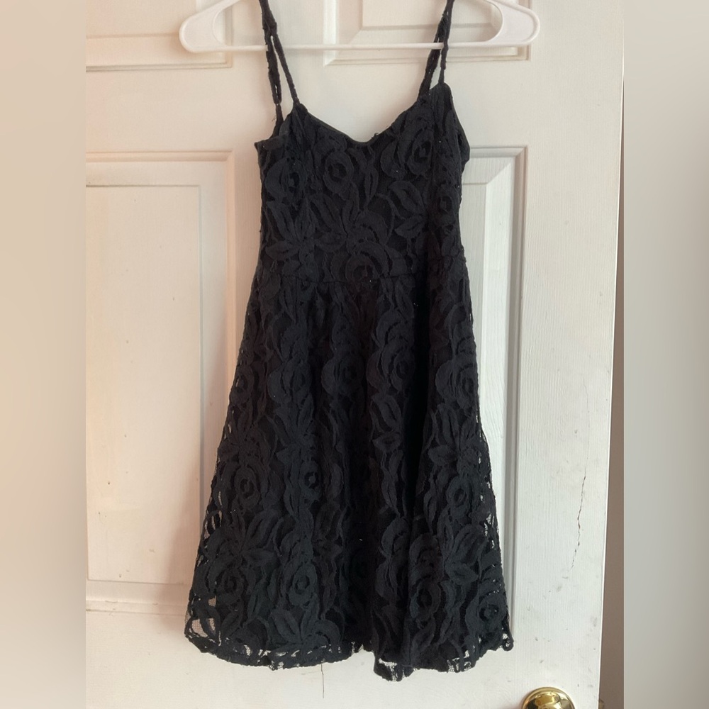Wet Seal Black Lace Dress